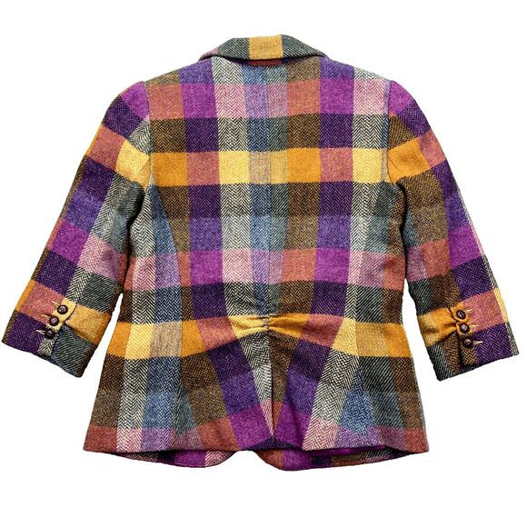 CABI #927 Plaid Wool Blend "Happy Blazer" Jacket Size 6 Cottagecore Boho - Picture 13 of 16